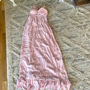 Pink lily long women’s dress. Sz medium never worn